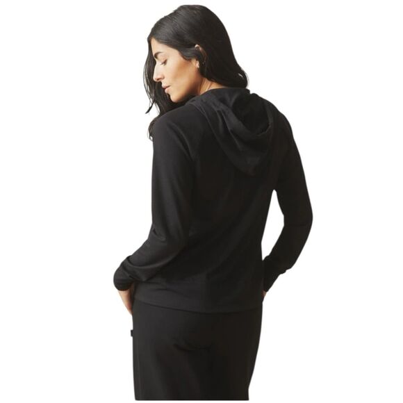 American Giant Lightweight Hoodie Womens S Black Full Zip Sweatshirt Raglan NWT - Picture 5 of 10